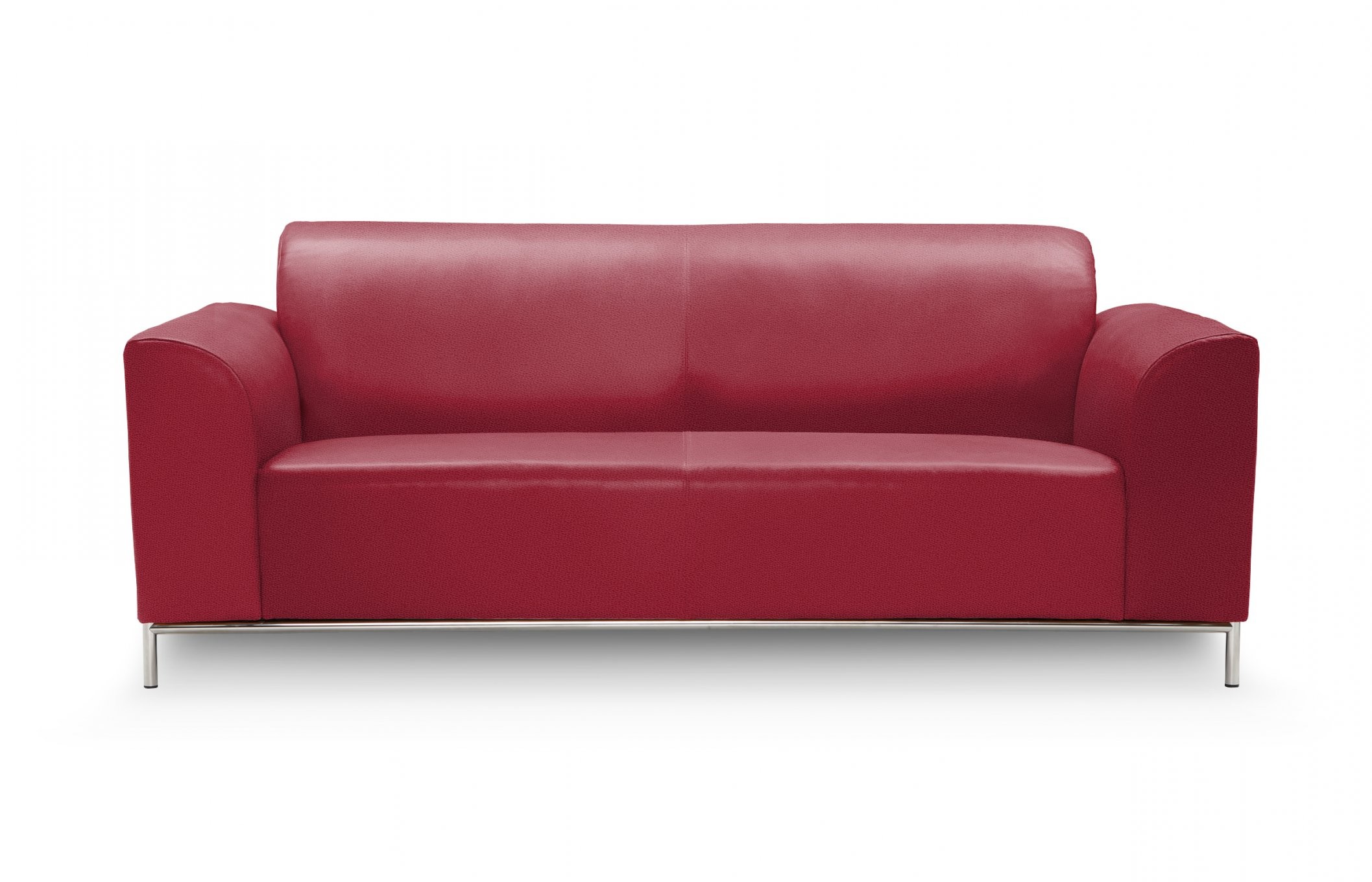 2Sitzer Glanzstück Leder Klassik Tomaat  Sitzfeldt von 2 Sitzer Sofa Rot Bild