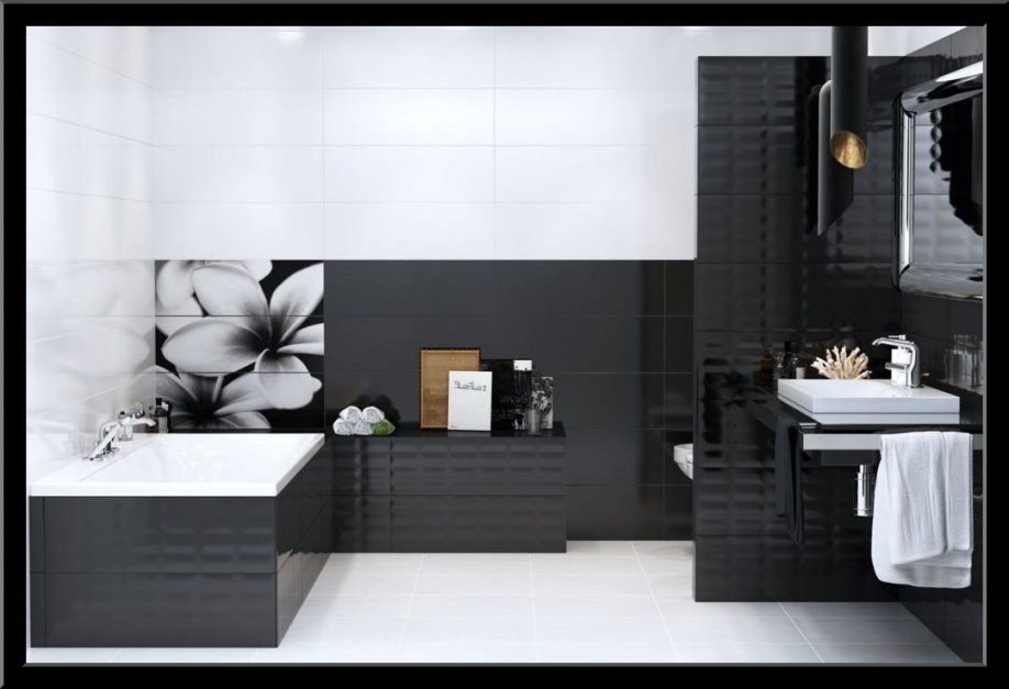 Kreativ Badezimmer Fliesen Ideen Schwarz Weiß Mit Einer Vielzahl Von von Badezimmer Fliesen Ideen Schwarz Weiß Bild