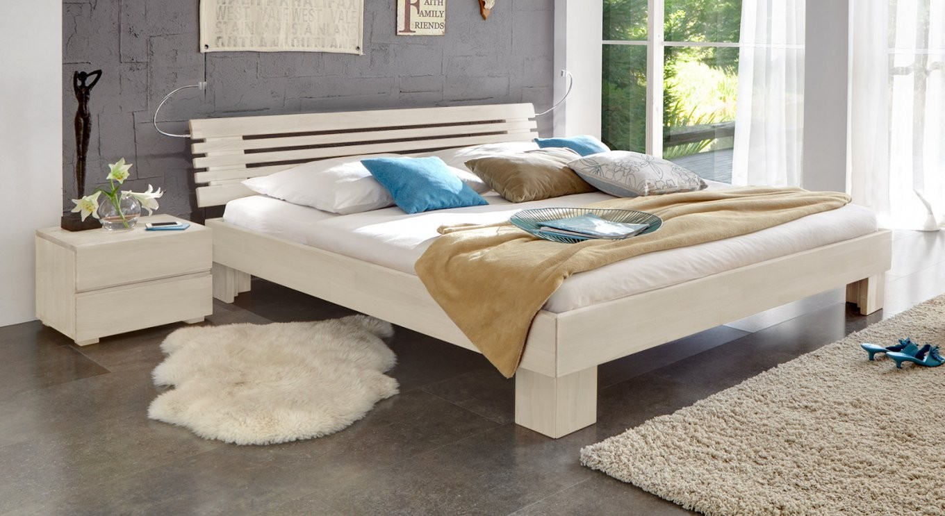 Rustikale Betten Im Landhausstil Hier Kaufen  Betten von Bett Weiß 180X200 Holz Bild