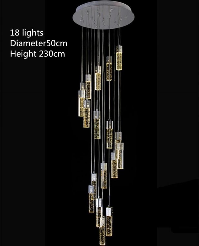 14 35M Modern Led Stairwell Chandeliers Crystal Stair Lighting von Modern Chandelier For High Ceiling Photo