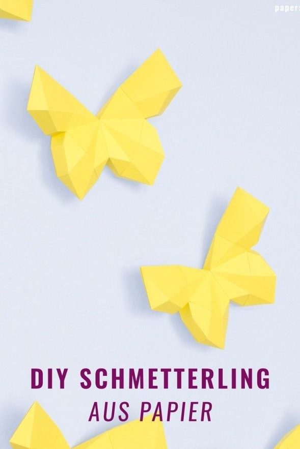 3D Schmetterling Basteln Als Wanddeko (Mit Kostenloser Vorlage von Schmetterlinge Wanddeko Selber Machen Photo