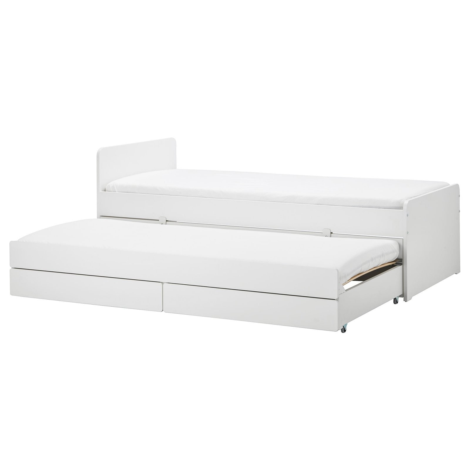 Bettgestell Unterbett+Aufbewahrung Släkt Weiß von Ikea Einzelbett Mit Unterbett Photo