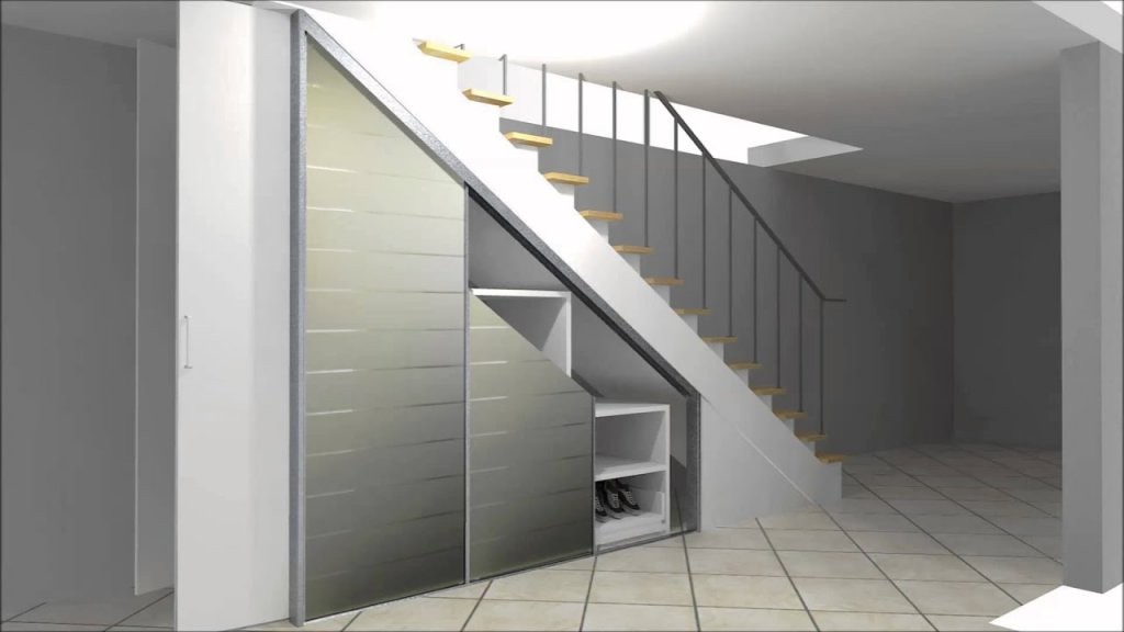 Cabinet Einbauschrank Zur Nutzung Von Stauraum Unter Einer Treppe von Schrank Unter Treppe Selber Bauen Bild