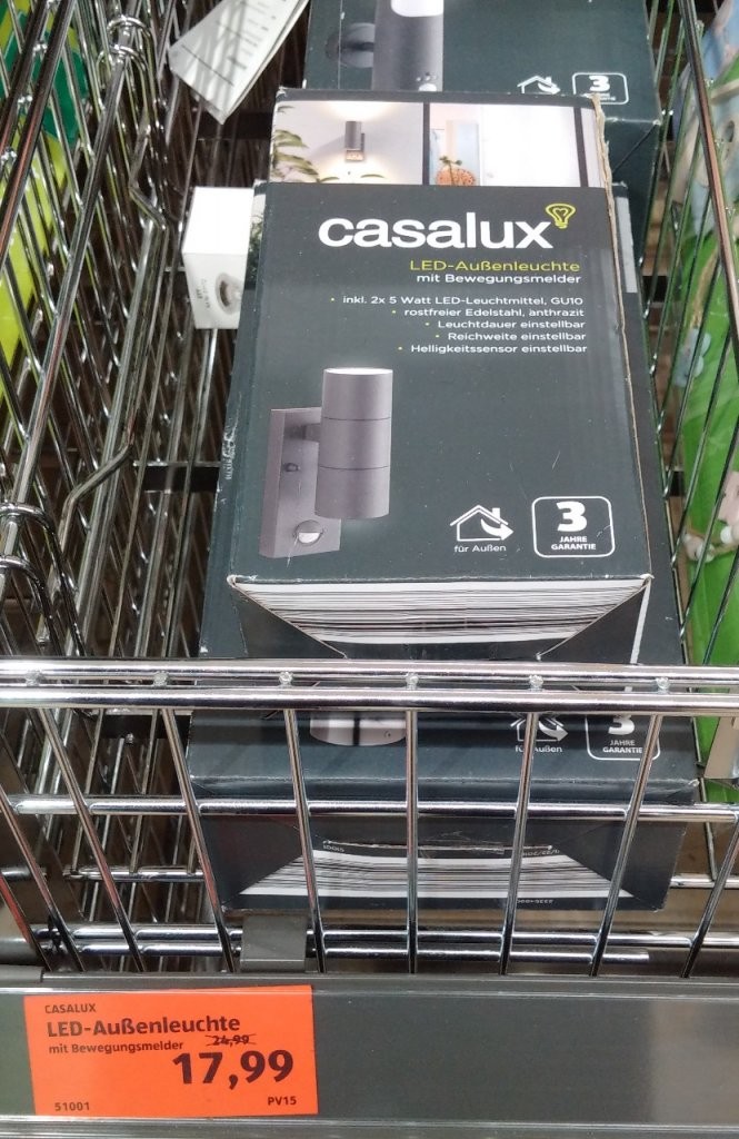Casalux Ledaußenleuchte Für 1799€ (28%) von Casalux Außenleuchte Mit Bewegungsmelder Bild