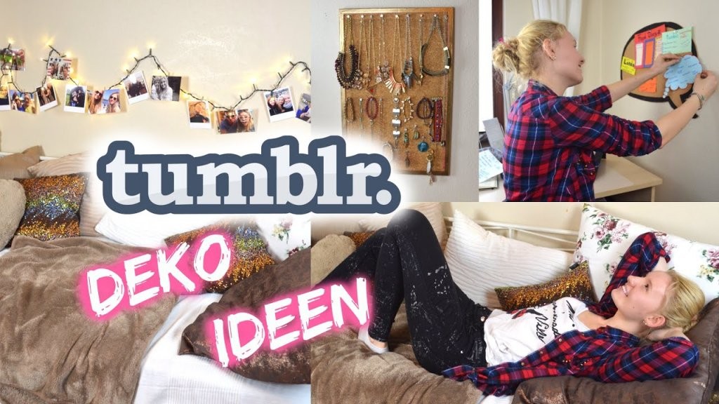 Diy Tumblr Inspirierte Dekoideen Für's Zimmer  Youtube von Deko Ideen Jugendzimmer Selber Machen Bild