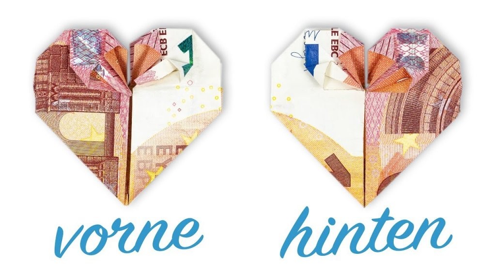 Geld Falten Herz Hochzeit ❤ Geldgeschenk Basteln ❤  Youtube von Geldschein Als Herz Falten Photo