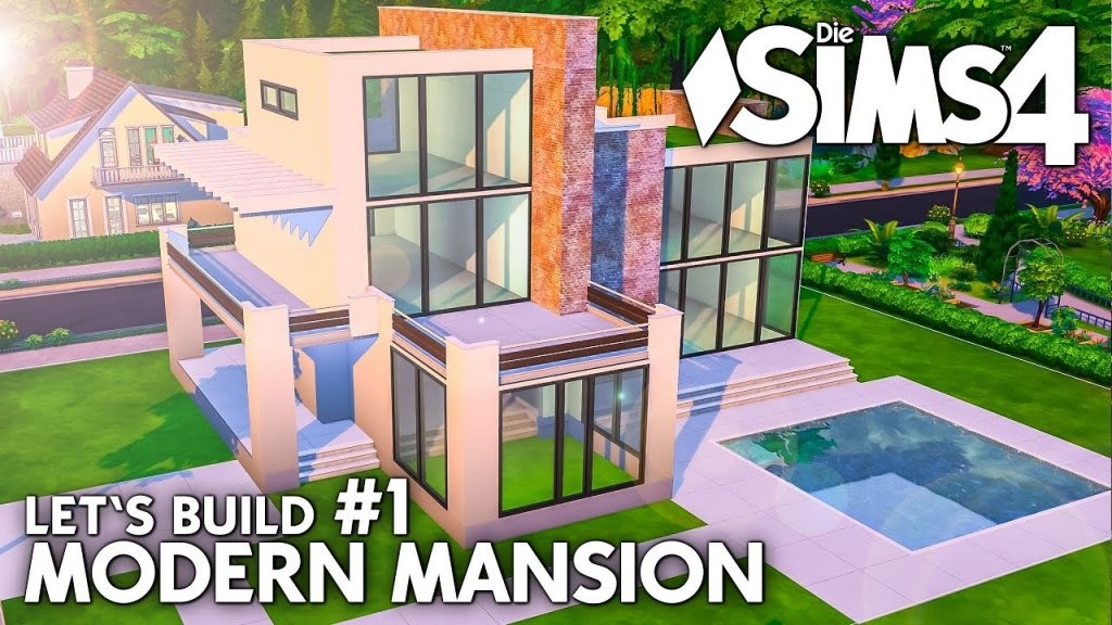 Grundriss  Die Sims 4 Haus Bauen  Modern Mansion 1 (Deutsch von Sims 4 Haus Bauen Photo