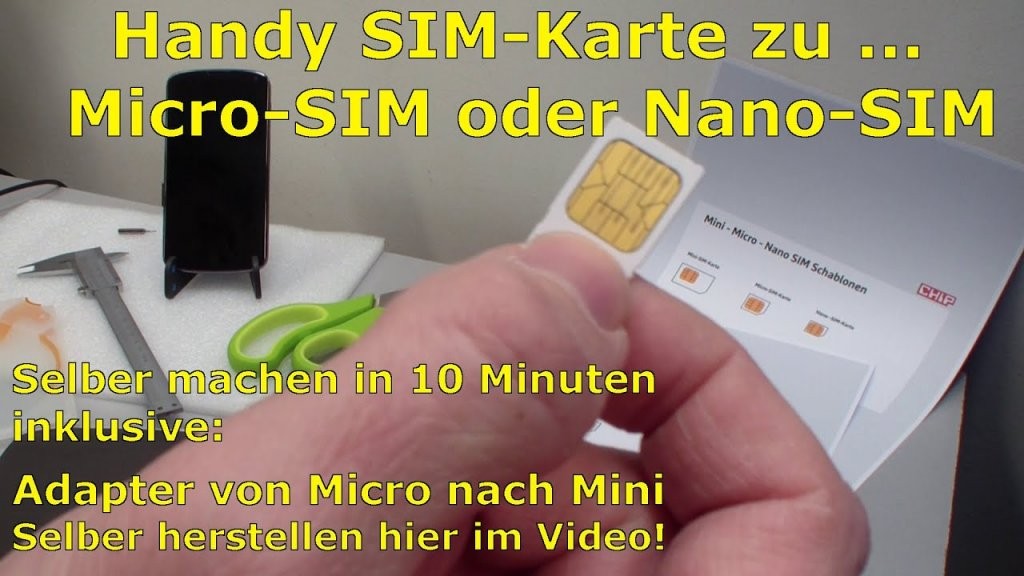 Handy Simkarte Zu Micro  Nano Zuschneiden Und Minisimadapter von Nano Sim Auf Micro Sim Adapter Selber Bauen Bild
