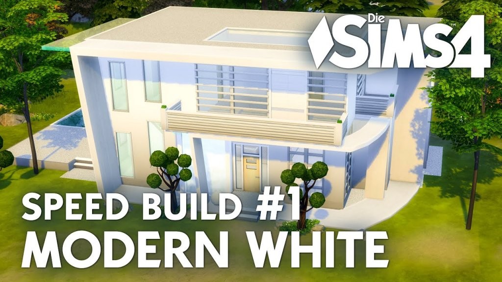 Haus Bauen  Die Sims 4 Modern White  Speed Build 1 Mit Grundriss von Sims 4 Häuser Zum Nachbauen Photo