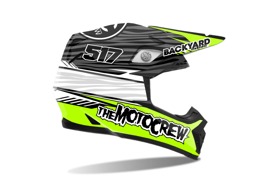 Helmet Wraps  Motocross Dekor Design Mx Graphics  Backyard Design von Helm Aufkleber Selber Gestalten Bild