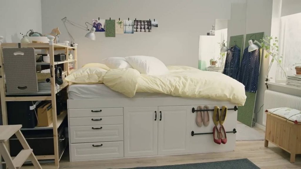 Ikea Quadratmeterchallenge Winziges Schlafzimmer Für Zwei  Youtube von Schlafzimmer Ideen Für Kleine Räume Bild