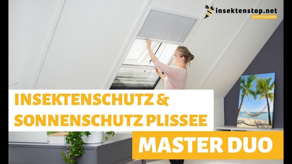 Insekten  Sonnenschutz Dachfenster Plissee  Montageanleitung von Roto Dachfenster Plissee Ohne Bohren Bild