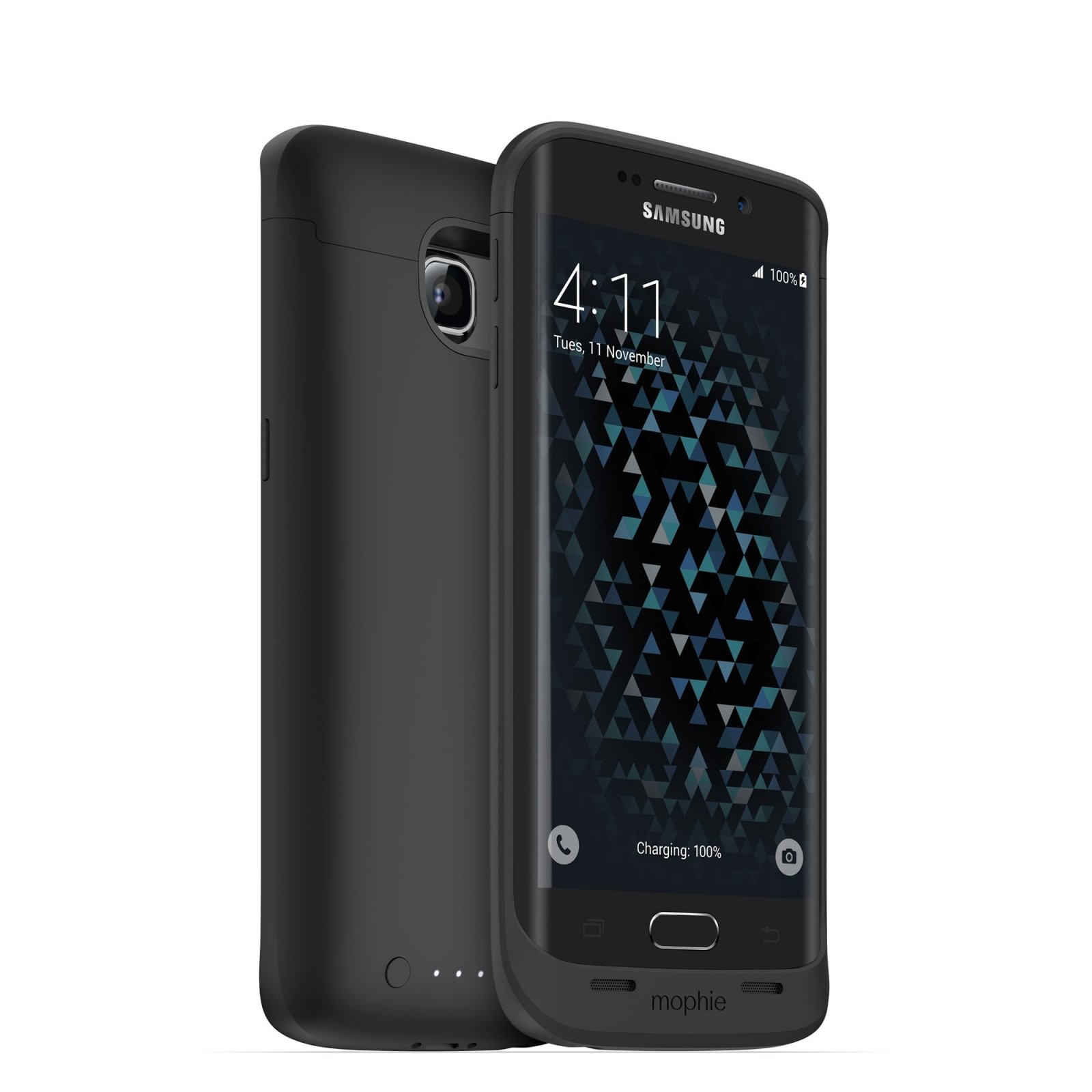 Juice Pack Samsung Galaxy S6 Edge Battery Case  Mophie von Side By Side Samsung Schwarz Photo