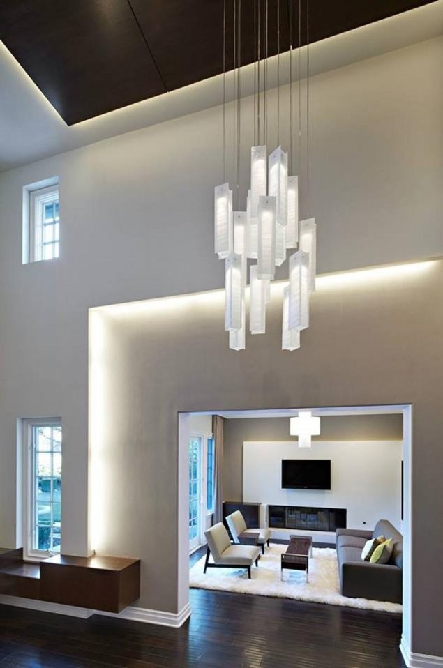 Modern Foyer Chandelier Designed Specially For High Ceiling  Etsy von Modern Chandelier For High Ceiling Photo