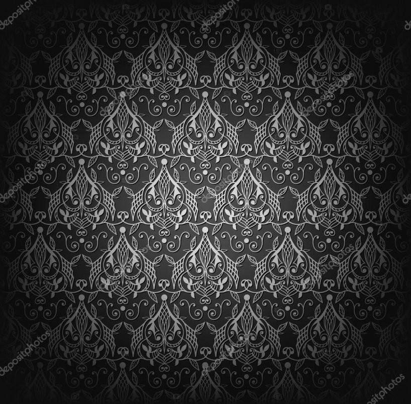 Nahtlose Schwarze Tapete Muster — Stockvektor © Vryabinina 89352304 von Schwarze Tapete Mit Muster Bild