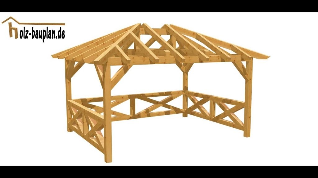 Pavillon Einfach Selber Bauen  Youtube von Pavillon 8 Eckig Holz Bauanleitung Bild