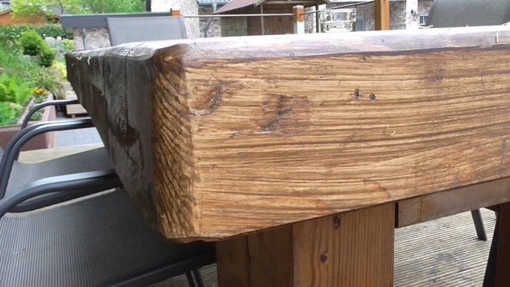 Tisch Selber Bauen Aus Resten Von Baustellen Und Co Tisch Selber von Rustikaler Holztisch Selber Bauen Bild