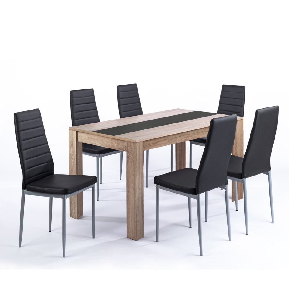 Tischgruppe Pegasus Esszimmer Küche Tisch Sonoma Eiche 6 Stühle In von Küche Tisch Und Stühle Bild