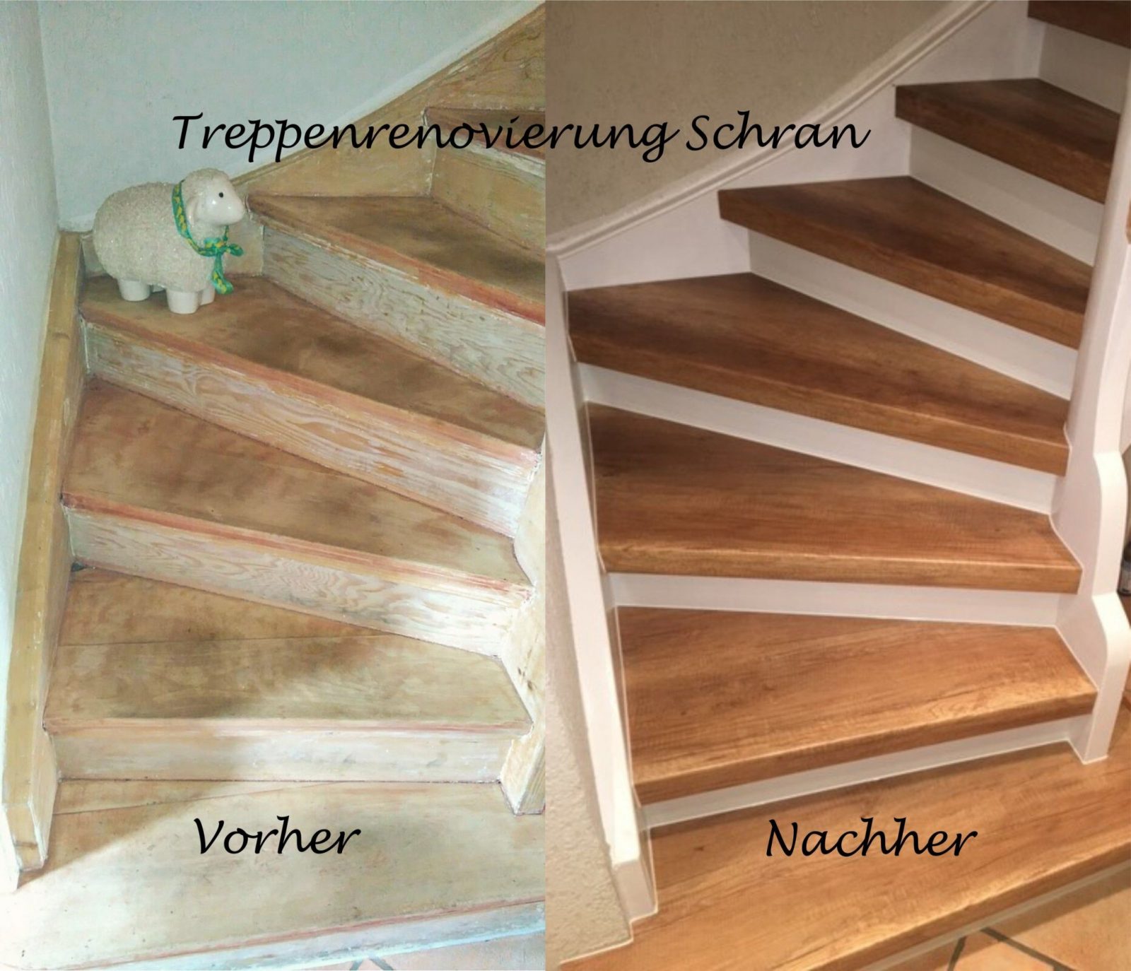 Treppenrenovierung Mit Laminatstufen Stufendekor Eiche Vintage von Holztreppe Streichen Welcher Lack Photo
