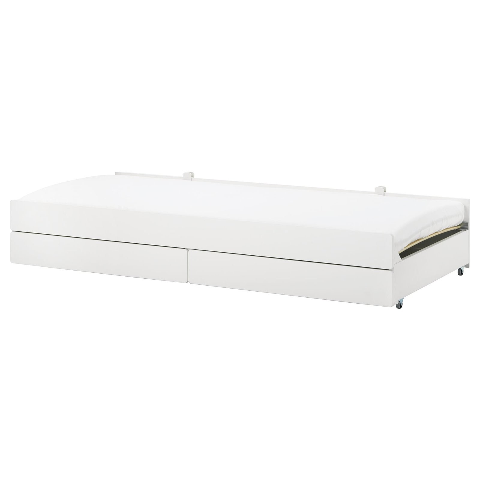 Unterbett Mit Aufbewahrung Släkt Weiß von Ikea Einzelbett Mit Unterbett Bild