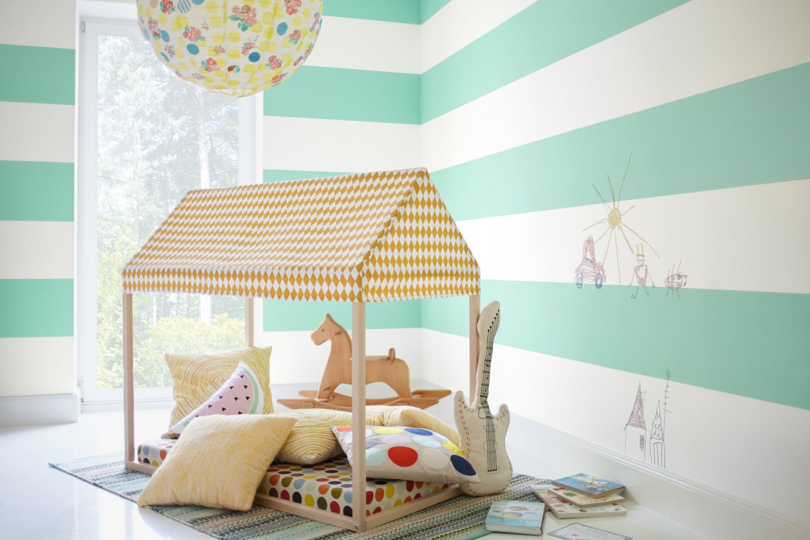 Wandgestaltung In Babyzimmer Und Kinderzimmer von Wandgestaltung Kinderzimmer Mit Farbe Bild