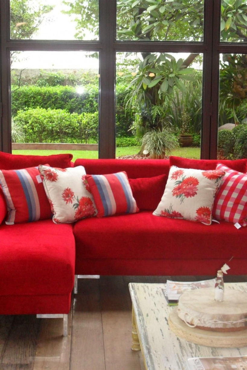 60 Zimmer Mit Roten Sofas  Fotos  Inspirationen  Neu von Rote Deko Wohnzimmer Bild