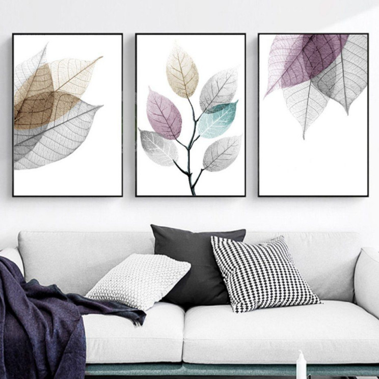 Aquarell Abstrakten Blätter Leinwand Gemälde Druck Nordic von Bilder Fürs Wohnzimmer Leinwand Photo