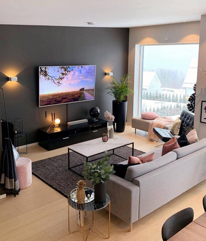 Colorful Home Decor In 2020  Simple Living Room Decor von Moderne Bilder Wohnzimmer Bild