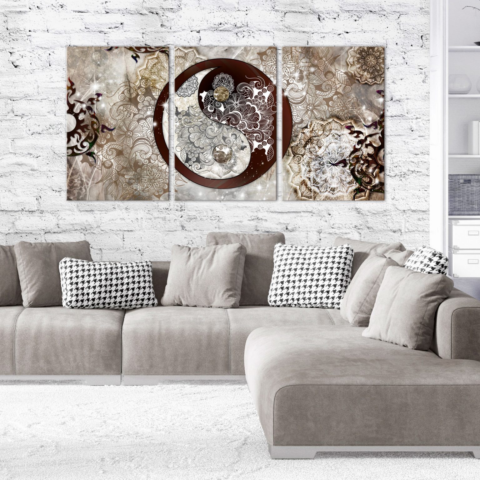 Details Zu Zen Abstrakt Leinwand Bilder Bild Wandbilder Yin Yang Xxl