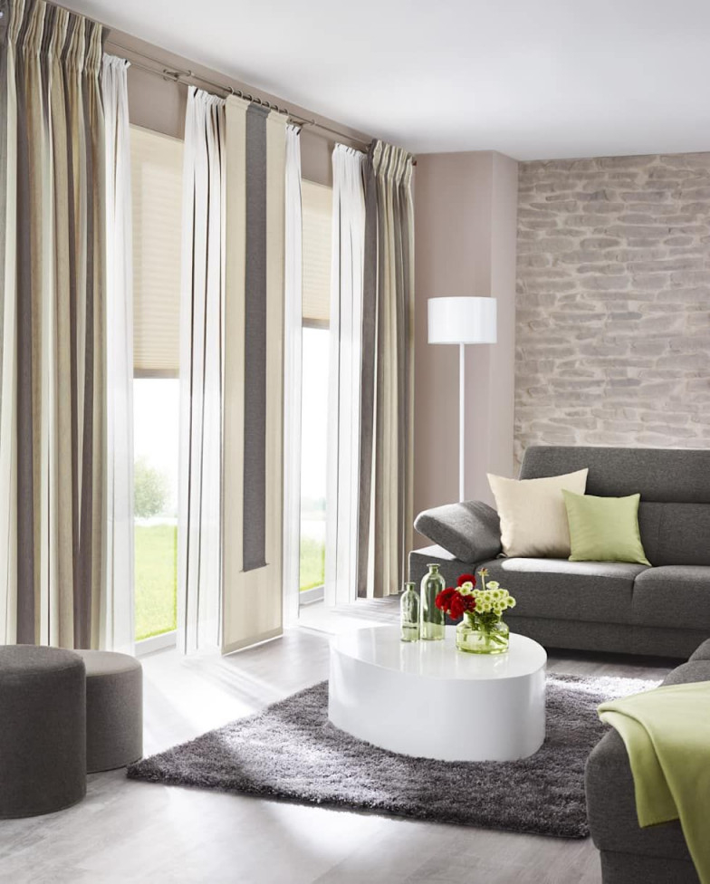 Gardinen Sonnenschutz Plissee  Livingreet Modern Von von Moderne Gardinen Wohnzimmer Photo