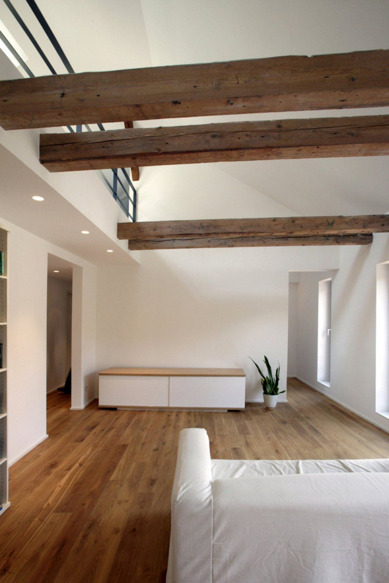 Holzbalken Nachträglich Einbauen  Fachwerkhäuser von Wohnzimmer Mit Balken Einrichten Photo