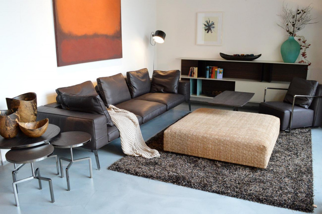 Schwarzes Ledersofa • Bilder  Ideen • Couch von Schwarzer Teppich Wohnzimmer Bild