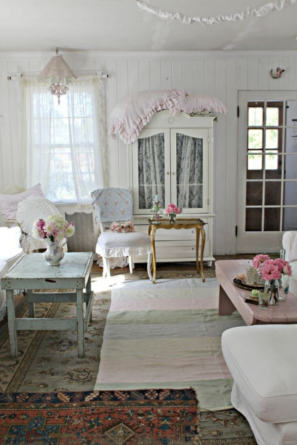 Shabby Chic Im Wohnzimmer – 55 Vintage Möbel Und Deko Ideen von Deko Vintage Wohnzimmer Bild