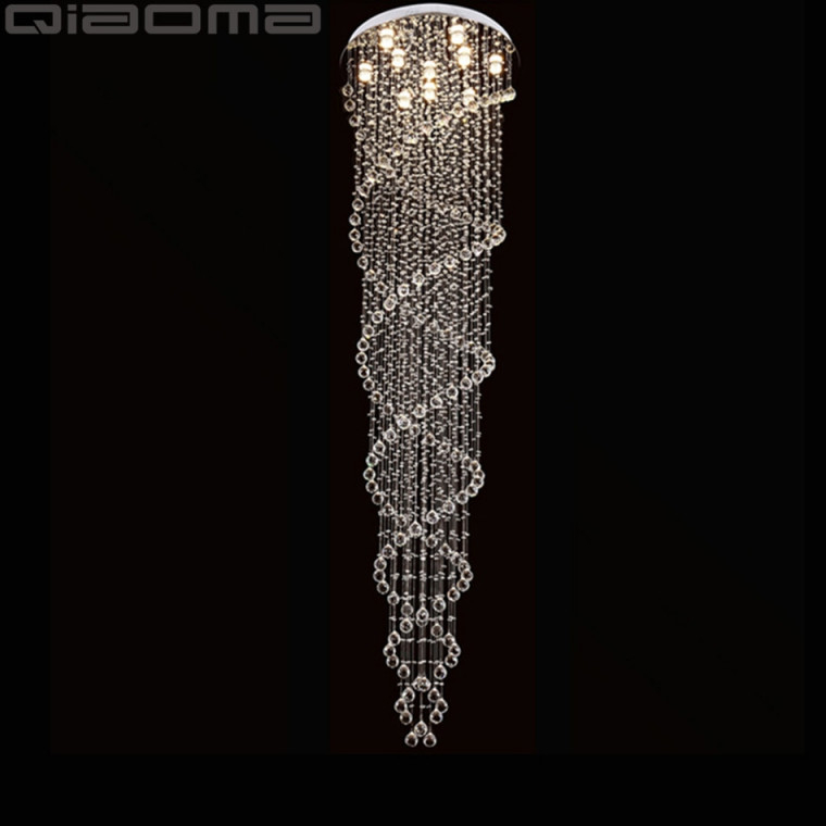 Us $5940 Kronleuchter Led Moderne Wohnzimmer Lampen Kristall Kronleuchter  Led Lampe Stairway Beleuchtung Klaren Kristall Spirale Kronleuchter von Wohnzimmer Lampe Kristall Photo